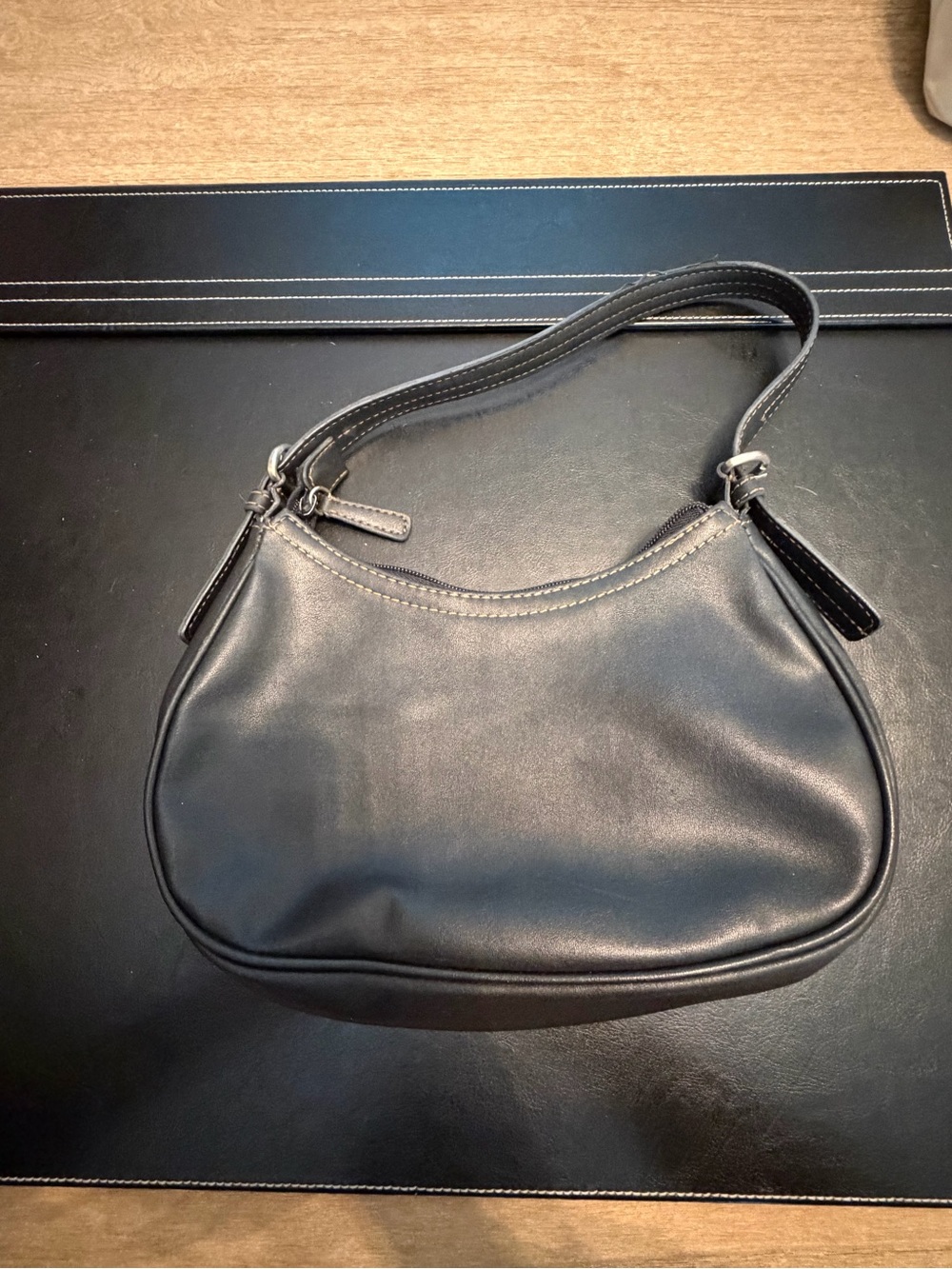 Nine West Black Leather Shoulder Bag